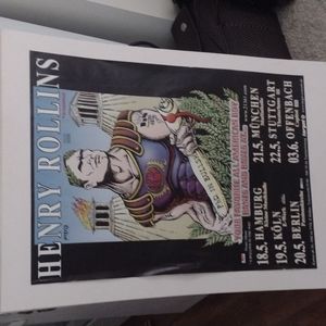 Henry Rollins poster from his spoken word tour vintage poster European